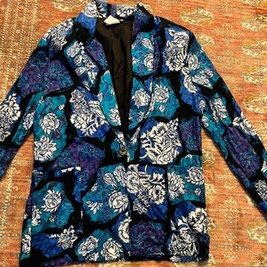 Vintage Oversized Blazer with Pattern and pockets